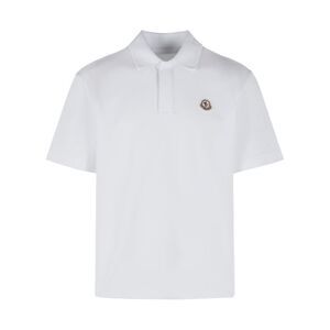 Moncler White Cotton Polo Shirt Men
